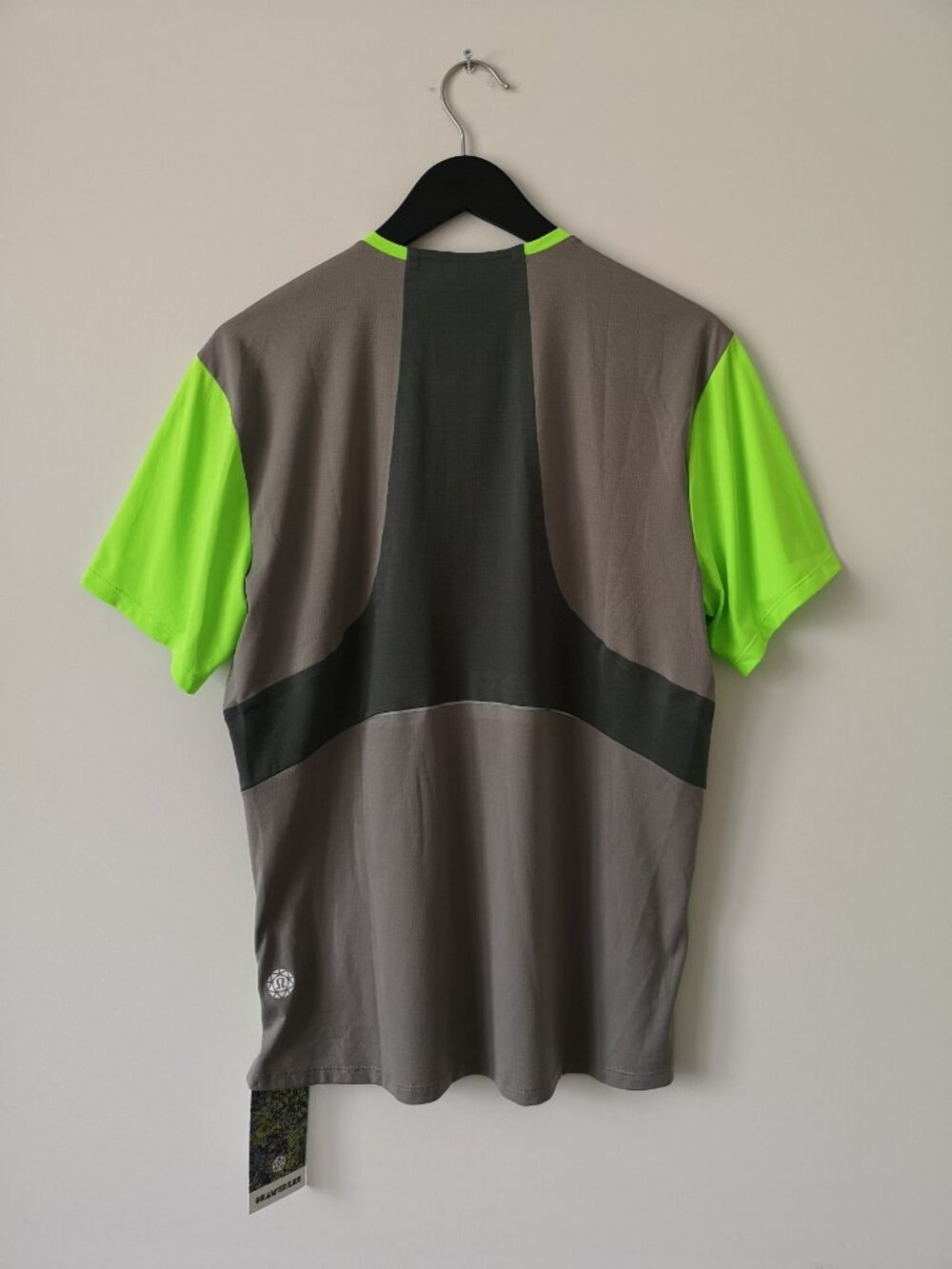 NWT LULULEMON SEAWHEEZE Neon Green Grey Fast &Free SS Top Shirt Men's Large - Picture 5 of 8
